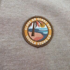 Vissla Hoodie Solid Sets Eco PO Hoodie Men's Medium Brown‎ Palm Tree Pullover
